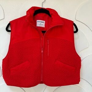 Old Navy Crop Hybrid Zip Vest NWOT Size XS